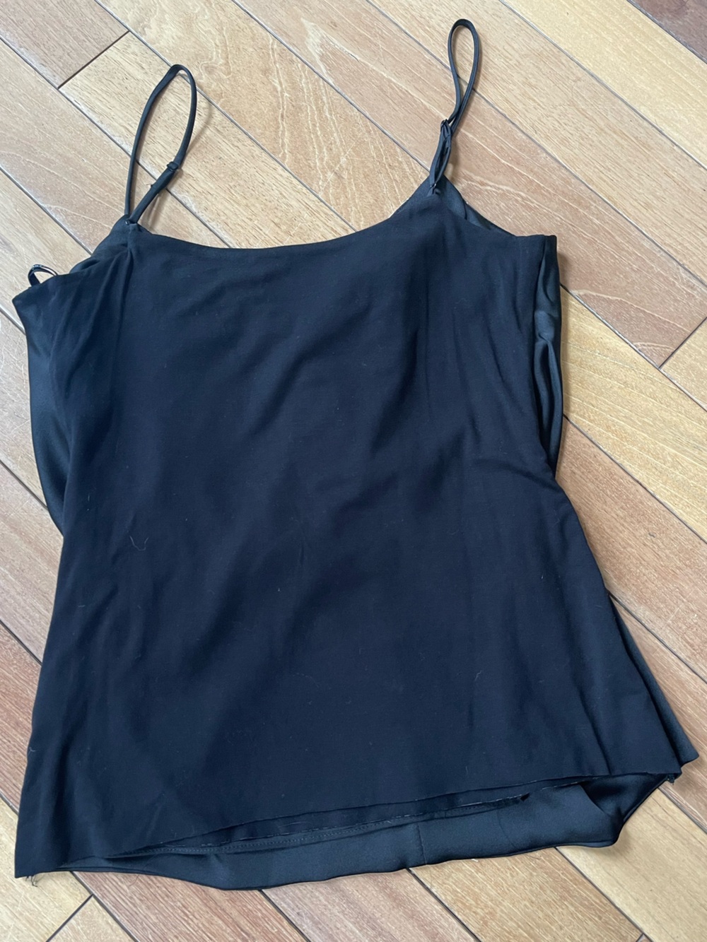 Bailey 44 Agnes Twist Front Lace Quiet Luxury Cami Top Black Silk Satin Medium - Picture 9 of 9